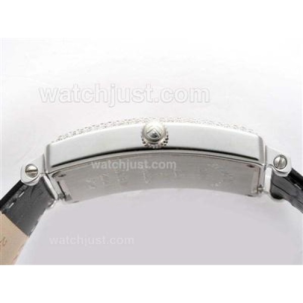 Franck Muller Long Island Automatic Diamond Bezel with White Dial