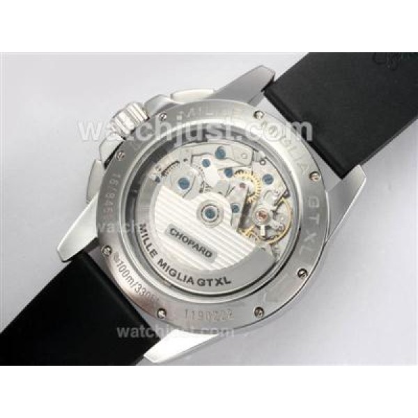 Chopard Gran Turismo GT XL Chronograph Swiss Valjoux 7750 Movement Gray Dial with AR Coating-Rubber Strap