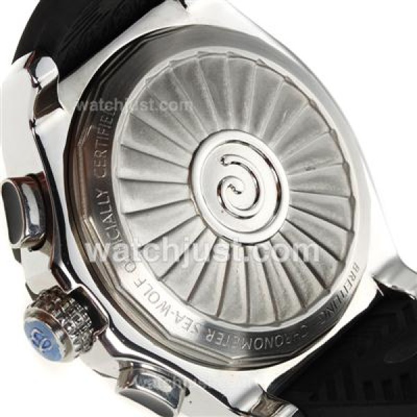Breitling Emergency Digital Player Black Bezel with Black Dial-Rubber Strap