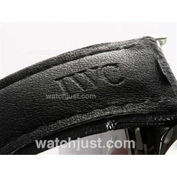 IWC Portuguese Chronograph Swiss Valjoux 7750 Movement with Black Dial