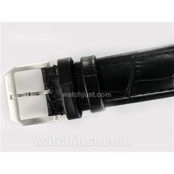 IWC Portuguese Chronograph Swiss Valjoux 7750 Movement with Black Dial