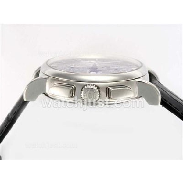 IWC Portofino Chronograph Swiss Valjoux 7750 Movement AR Coating with Black Dial