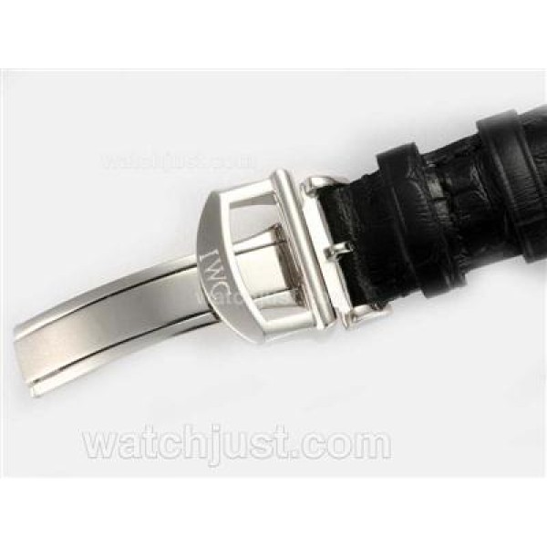 IWC Portofino Chronograph Swiss Valjoux 7750 Movement AR Coating with Black Dial