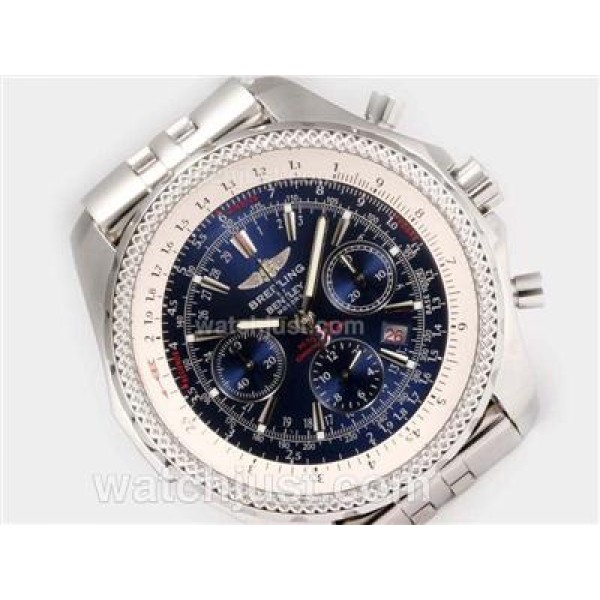 Breitling for Bentley Motors Chronograph Swiss Valjoux 7750 Movement with Blue Dial