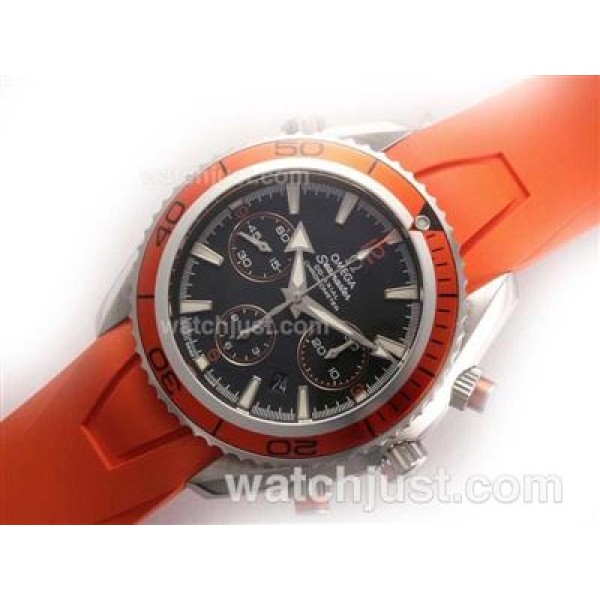 UK AAA Quality Omega Seamaster Planet Ocean Replica Watches With Black Dials For Sale