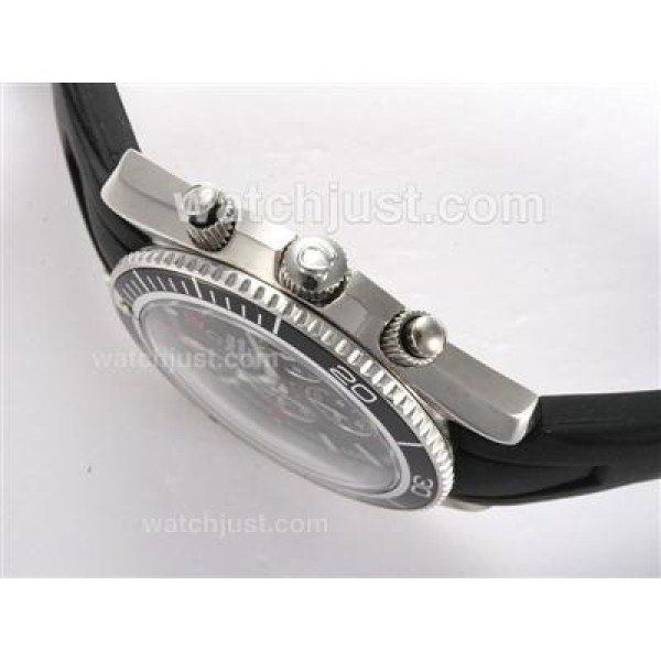 Omega Seamaster Planet Ocean Working Chronograph with Black Bezel and Dial