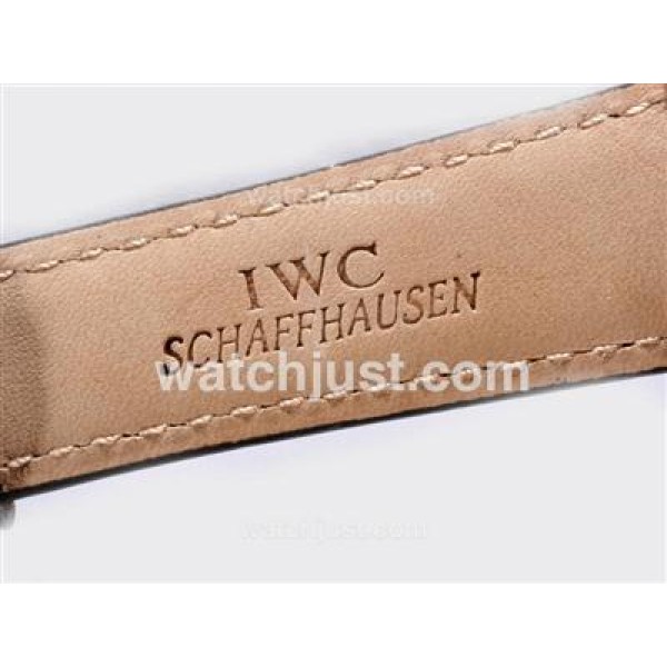 IWC Portugese 7 Days Working Power Reserve-21600bph Rose Gold Case with Black Dial