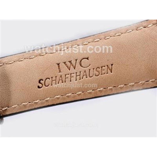 IWC Portugese 7 Days Working Power Reserve-21600bph Rose Gold Case with White Dial