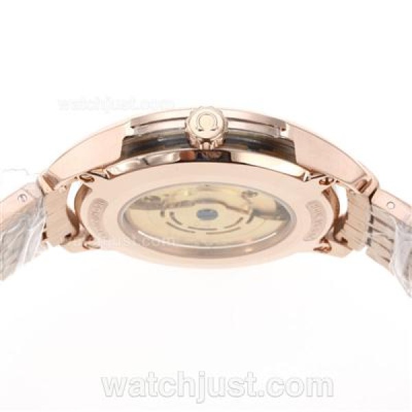 Omega Hour Vision See Thru Case Automatic Full Rose Gold with Brown Dial