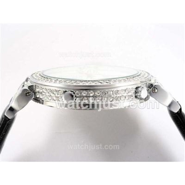 Jacob & Co Classic Five Time Zone Diamond Bezel with White Dial-Double Dial