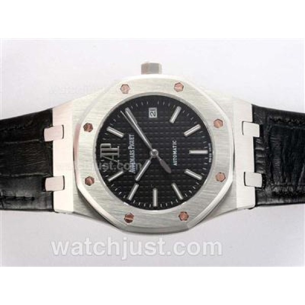 Audemars Piguet Royal Oak Swiss ETA 2836 Movement with Black Dial-Upgrade Version