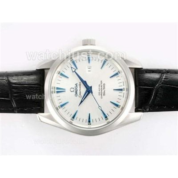 Omega Seamaster Aqua Terra Big Size Automatic Blue Marking with White Dial