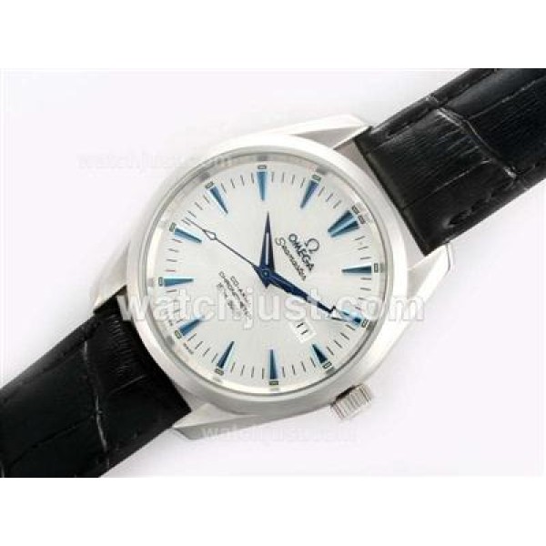 Omega Seamaster Aqua Terra Big Size Automatic Blue Marking with White Dial
