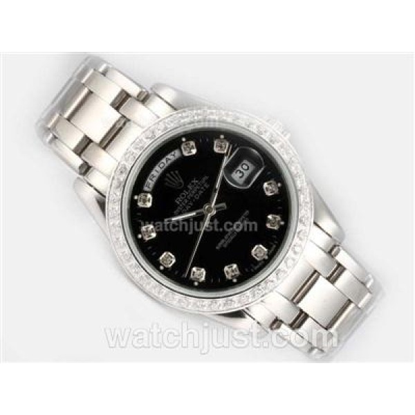 Best 1:1 Rolex Day-Date Masterpiece Fake Watches With Black Dials Online