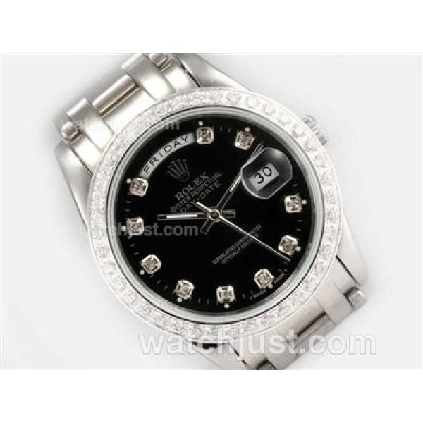 Best 1:1 Rolex Day-Date Masterpiece Fake Watches With Black Dials Online