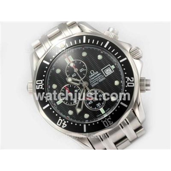 Omega Seamaster Professional Working Chronograph with Black Dial and Bezel