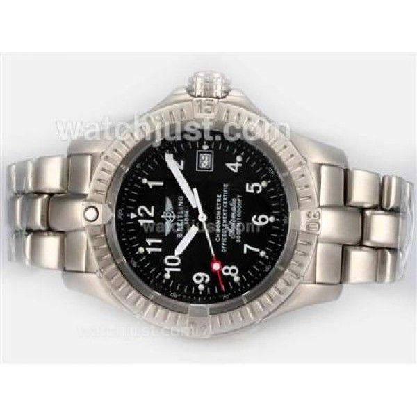 Breitling Avenger Seawolf Swiss ETA 2836 Movement with Black Dial-Full Titanium