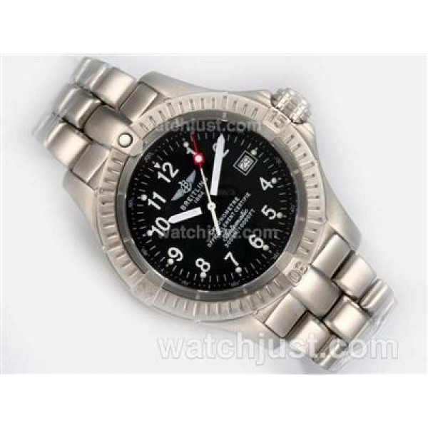 Breitling Avenger Seawolf Swiss ETA 2836 Movement with Black Dial-Full Titanium