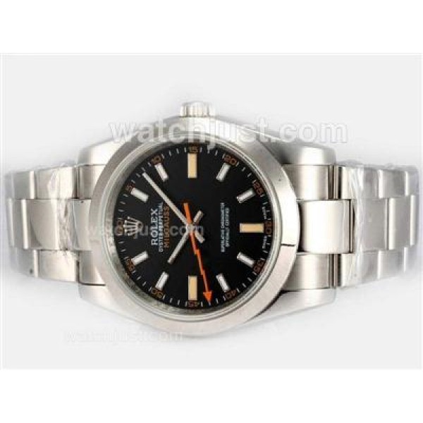 Top Quality Rolex Milgauss Replica Watches With Black Dials For Men