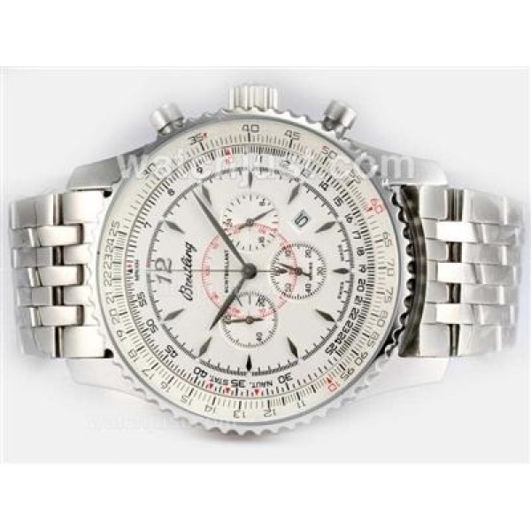 Breitling Montbrillant Working Chronograph with White Dialï¼New Version 46MM