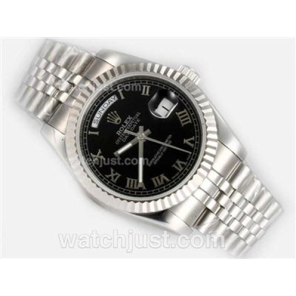 High Quality Rolex Day-Date Replica Watches With Black Dials For Sale