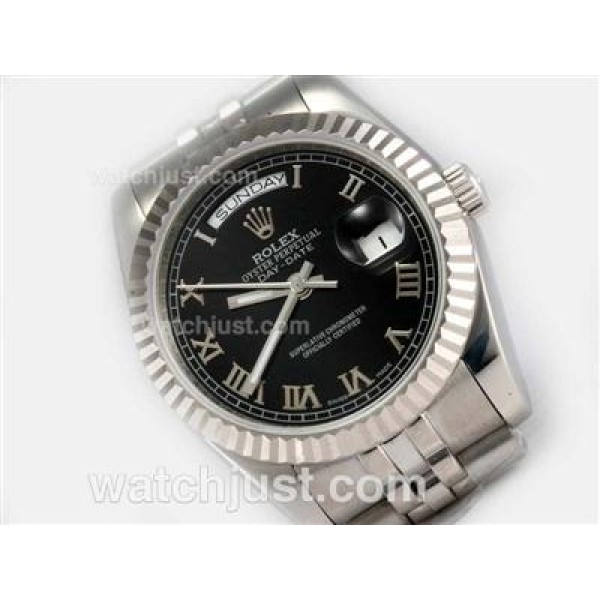 High Quality Rolex Day-Date Replica Watches With Black Dials For Sale