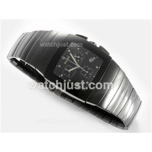 Rado Sintra Super Superjubile Swiss ETA Movement Working Chronograph Authentic Ceramic with Black Dial