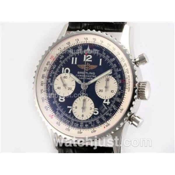 Breitling Navitimer Chronograph Swiss Valjoux 7750 Movement with Black Dial-Number Marking