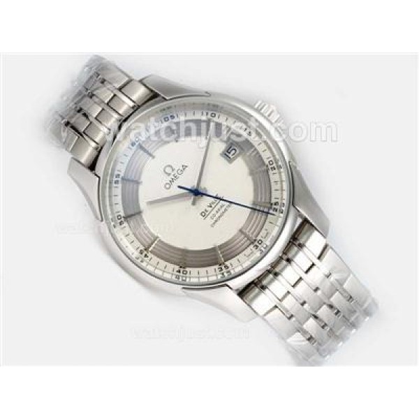 Omega Hour Vision See Thru Case With White Dial-Updated Model 21600bph