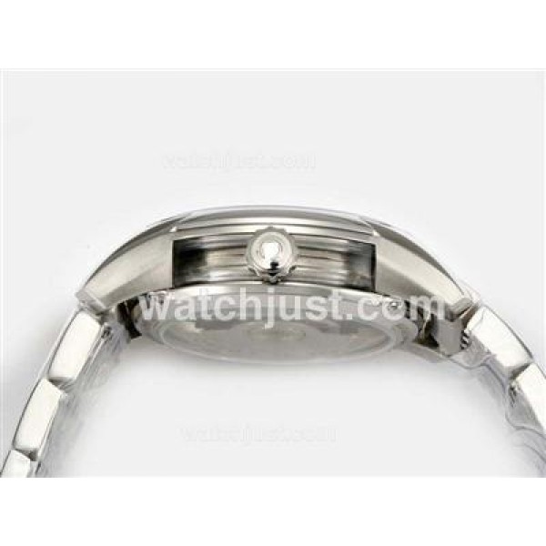 Omega Hour Vision See Thru Case With White Dial-Updated Model 21600bph