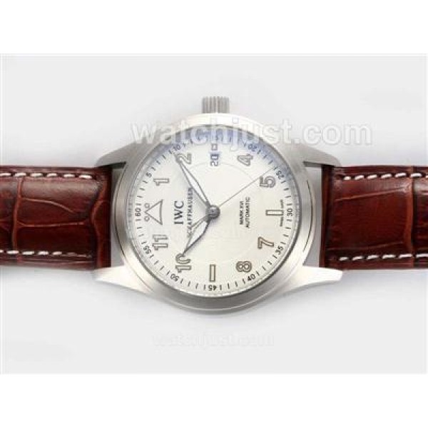IWC Pilot ark XVI Swiss ETA 2836 Movement with White Dial-AR Coating
