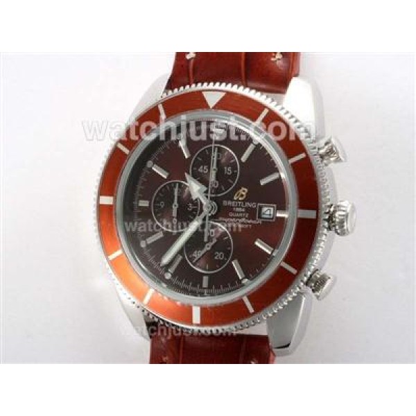 Breitling Super Ocean Working Chronograph with Brown Dial and Bezel