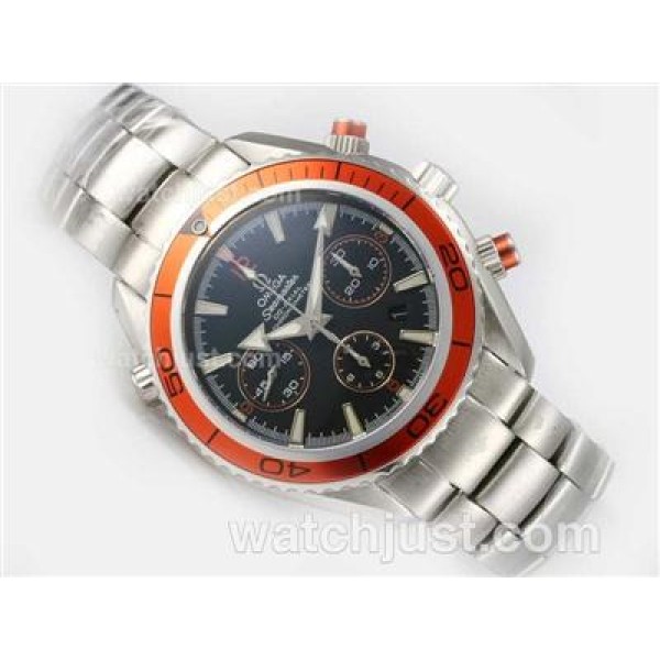 Perfect Omega Seamaster Planet Ocean Replica Watches With Black Dials For Men