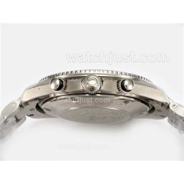 Omega Seamaster Planet Ocean Working Chronograph with Black Bezel-Red marking
