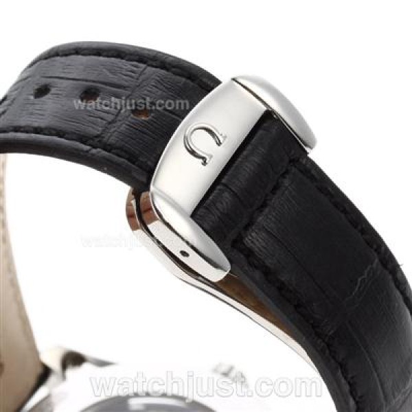 Omega Hour Vision See Thru Case Automatic with Black Dial-Deployment Buckle