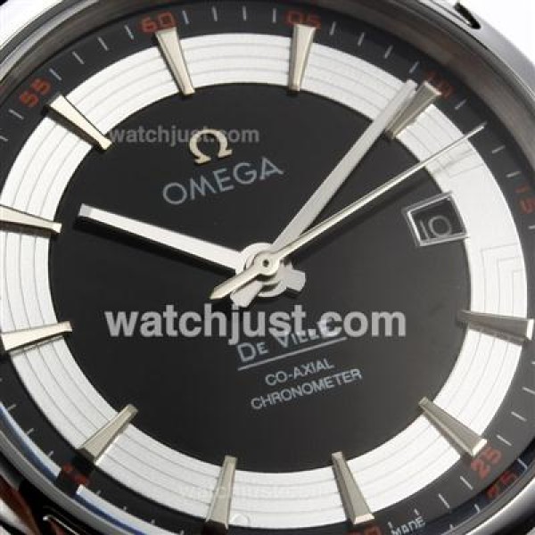 Omega Hour Vision See Thru Case Automatic with Black Dial-Deployment Buckle