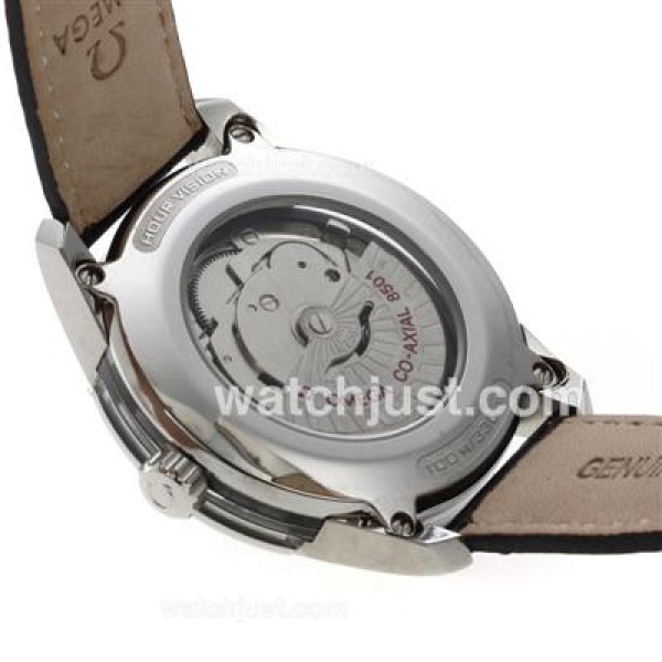 Omega Hour Vision See Thru Case Automatic with Black Dial-Deployment Buckle