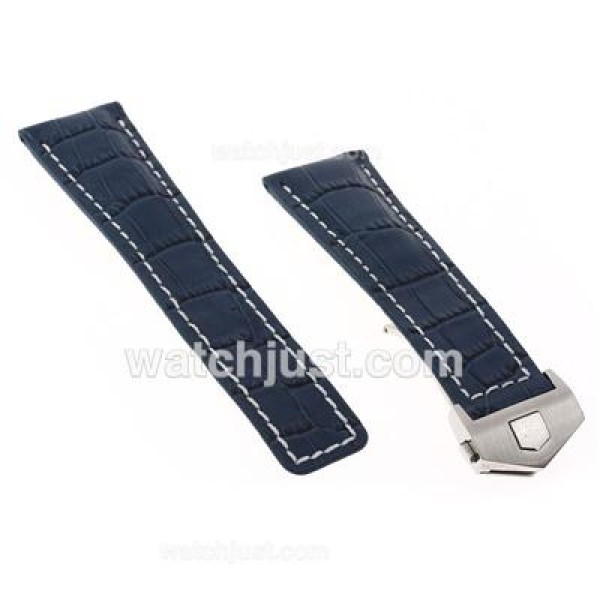 Tag Heuer Blue Leather Strap with Deployment Buckle