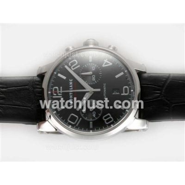 Montblanc Time Walker Pilot Chronograph Swiss Valjoux 7750 Movement with Black Dial