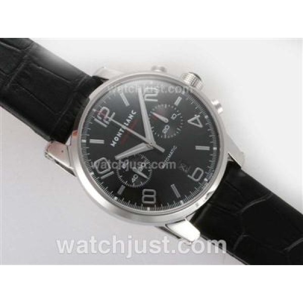 Montblanc Time Walker Pilot Chronograph Swiss Valjoux 7750 Movement with Black Dial