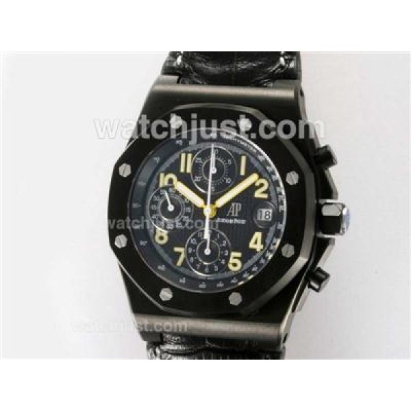Audemars Piguet End of Days Limited Edition Chronograph Swiss Valjoux 7750 Movement PVD Case with Black Checkered Dial