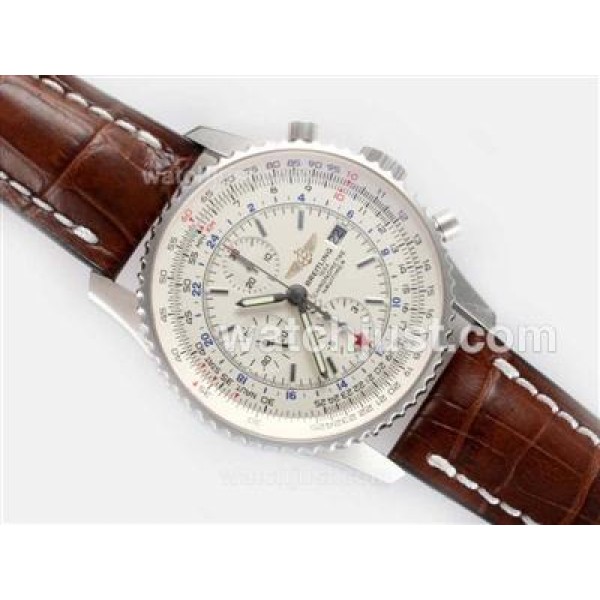 Best 1:1 Breitling Navitimer Replica Male Watches With White Dials