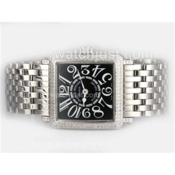 Franck Muller Master Square Swiss ETA Movement With Diamond Bezel-Number Marking