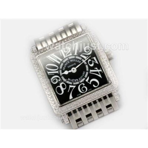 Franck Muller Master Square Swiss ETA Movement With Diamond Bezel-Number Marking