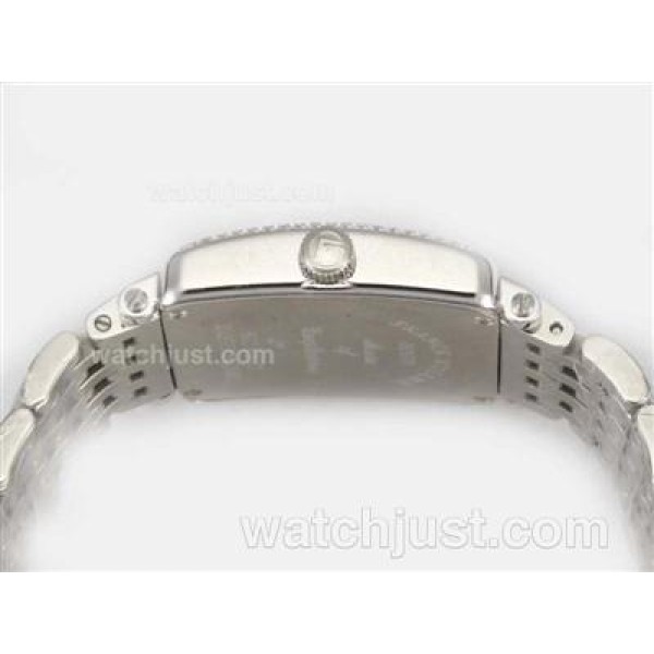 Franck Muller Master Square Swiss ETA Movement With Diamond Bezel / Black Dial-Roman Marking