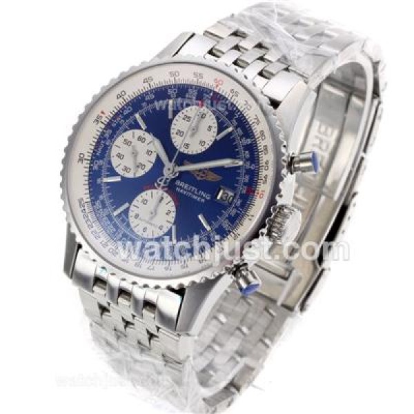 Breitling Navitimer Chronograph Swiss Valjoux 7750 Movement with Blue Dial