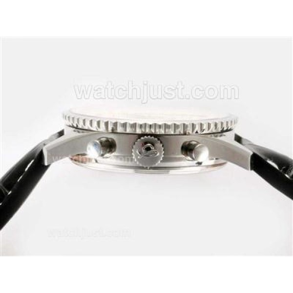 Breitling Navitimer Chronograph Swiss Valjoux 7750 Movement with Blue Dial-Deployment Buckle