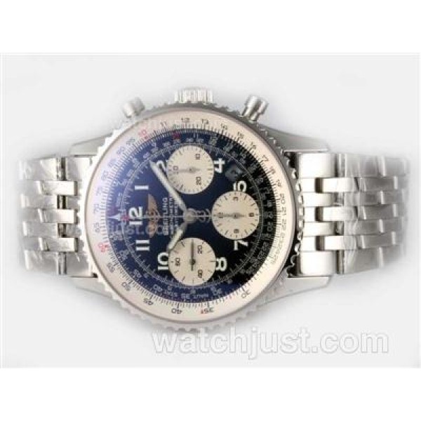 Breitling Navitimer Chronograph Swiss Valjoux 7750 Movement Black Dial With Number Marking