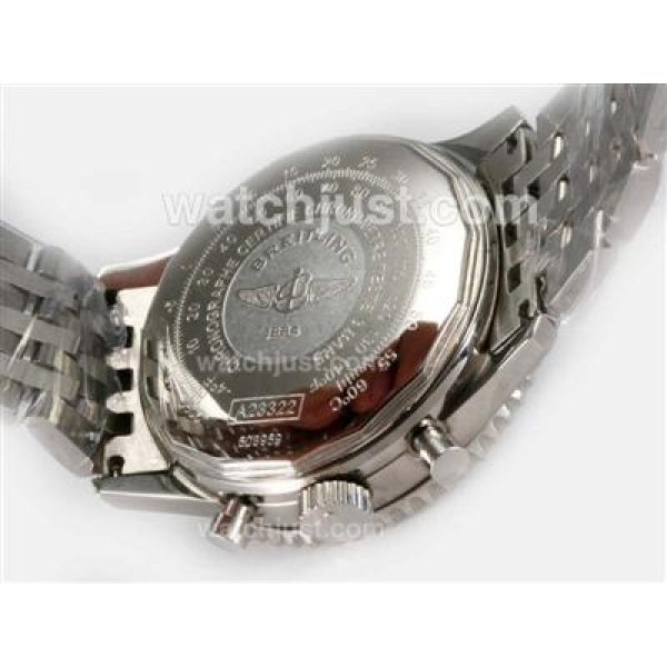 Breitling Navitimer Chronograph Swiss Valjoux 7750 Movement Black Dial With Number Marking