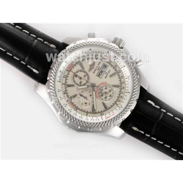 Breitling for Bentley GT Working Chronograph with White Dial-Deployment Buckle